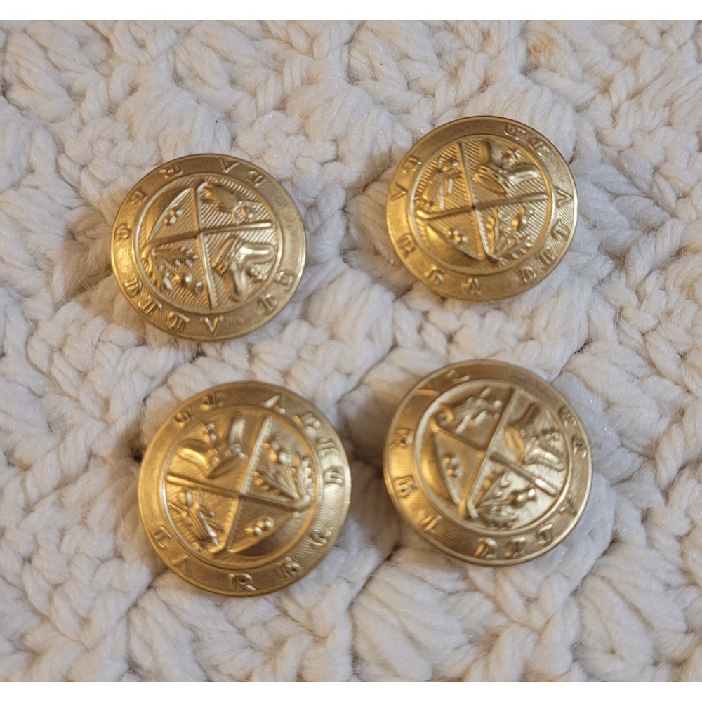 Vintage Royal Blackheath Golf Club Brass Crown Thistles Coat Buttons 5 free ship